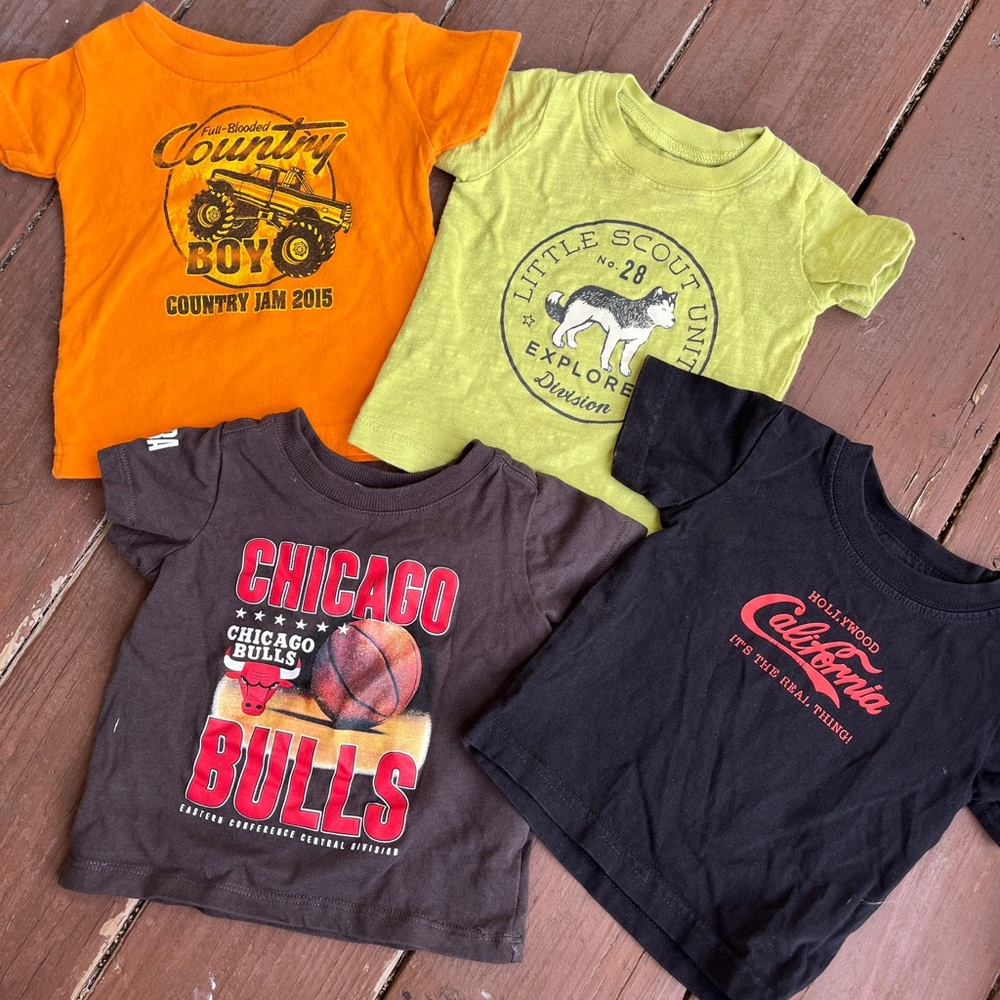 4 pc bundle of 6M baby boy tees